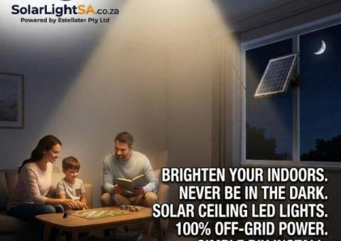 Solar Ceiling LED Lights from SolarLightSA | Indoor Solar Light